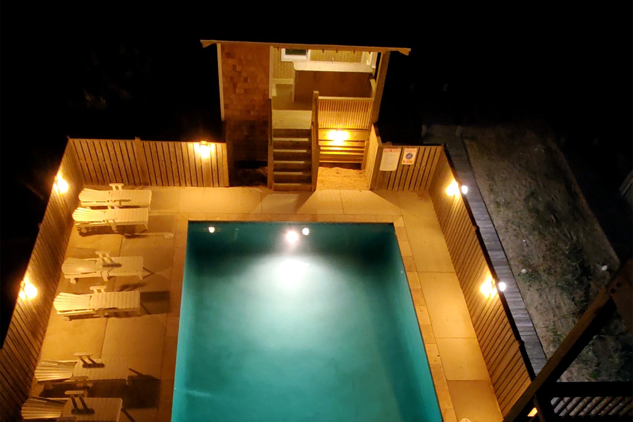 SN05: Pompano | Pool Area at Night