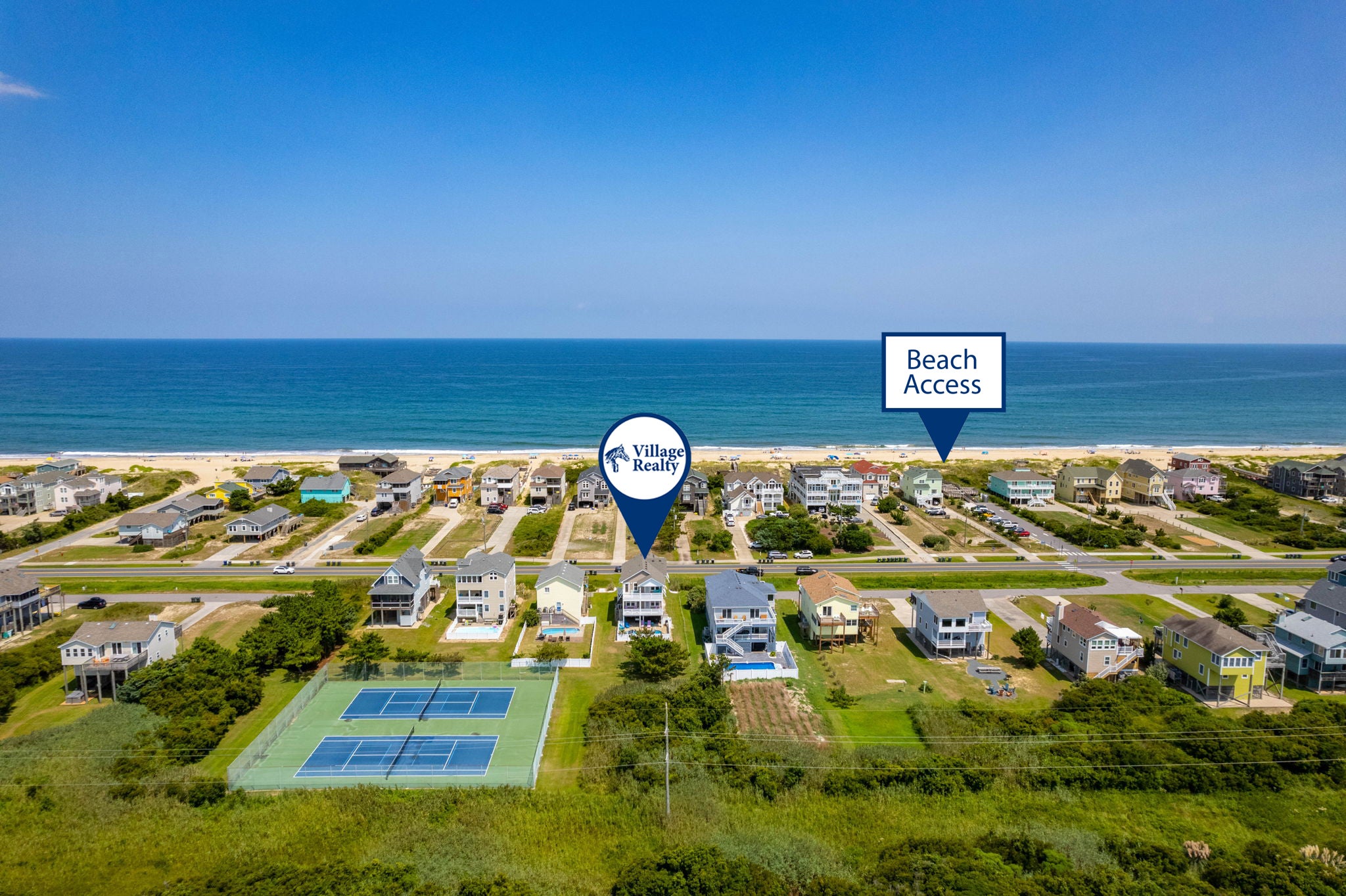 SN218: Sand Castle Cottage | Aerial View to Beach Access
