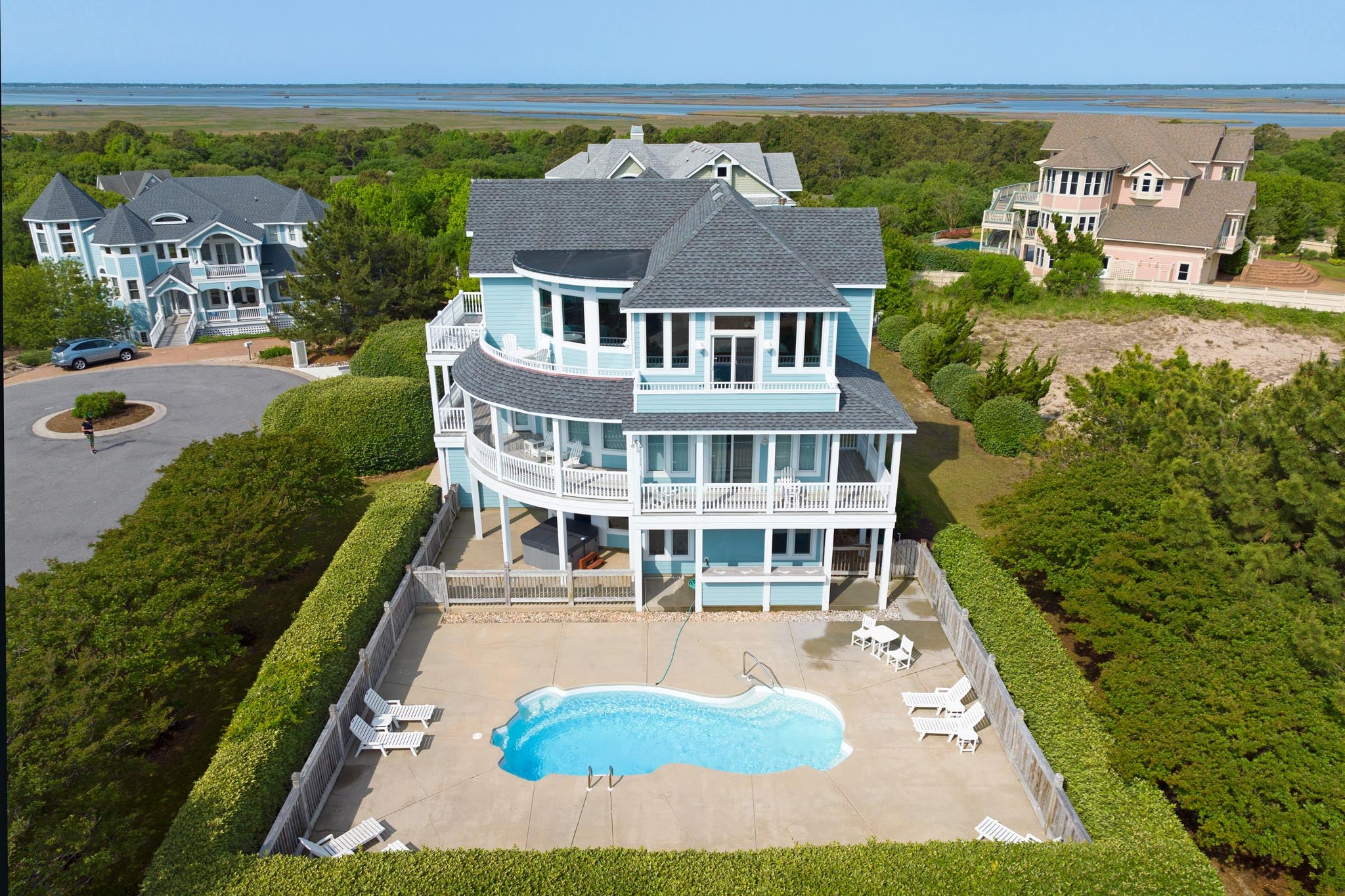 CC198: Sunshine & Water Views - Best in the Outer Banks! | Private Pool Area