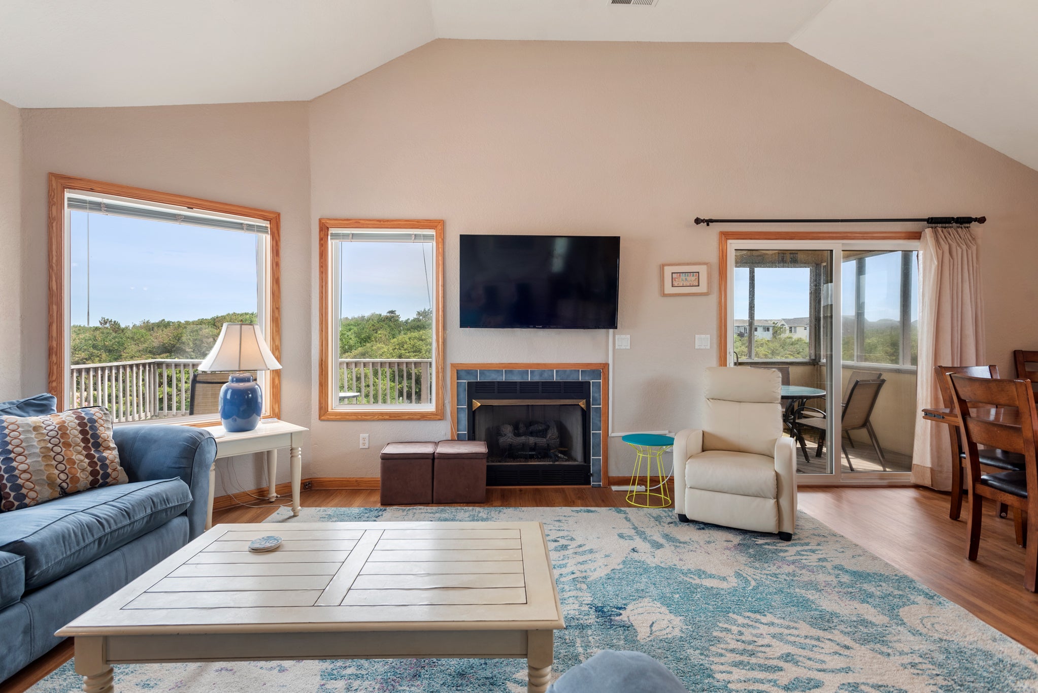 OSJ16: Beach Happy | Top Level Living Area - Fireplace Not Available For Guest Use