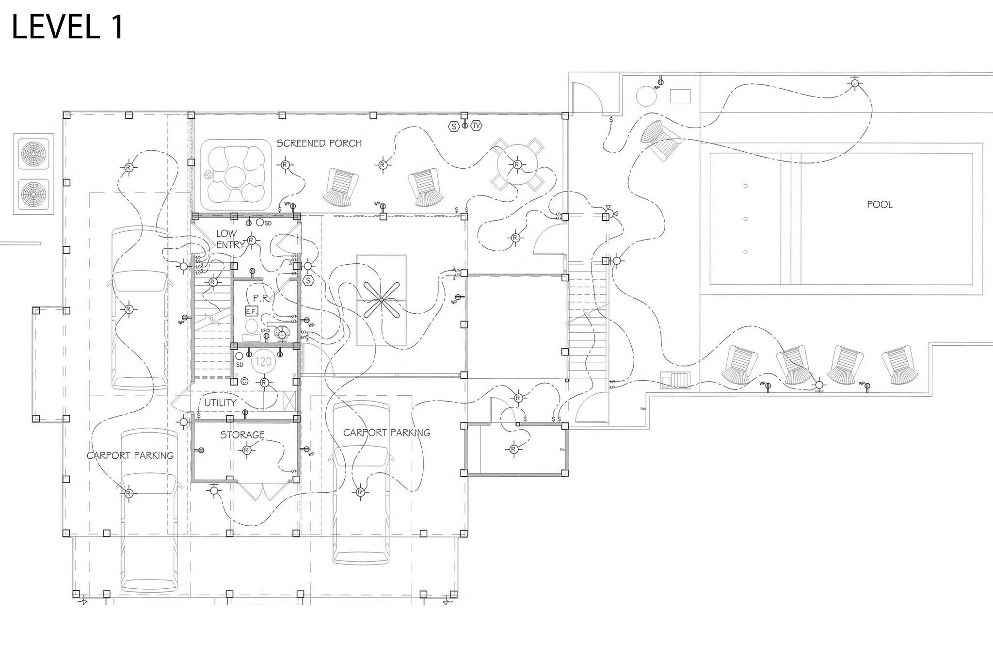 CL01: Creamsicle Cottage | Level 1 Floorplan