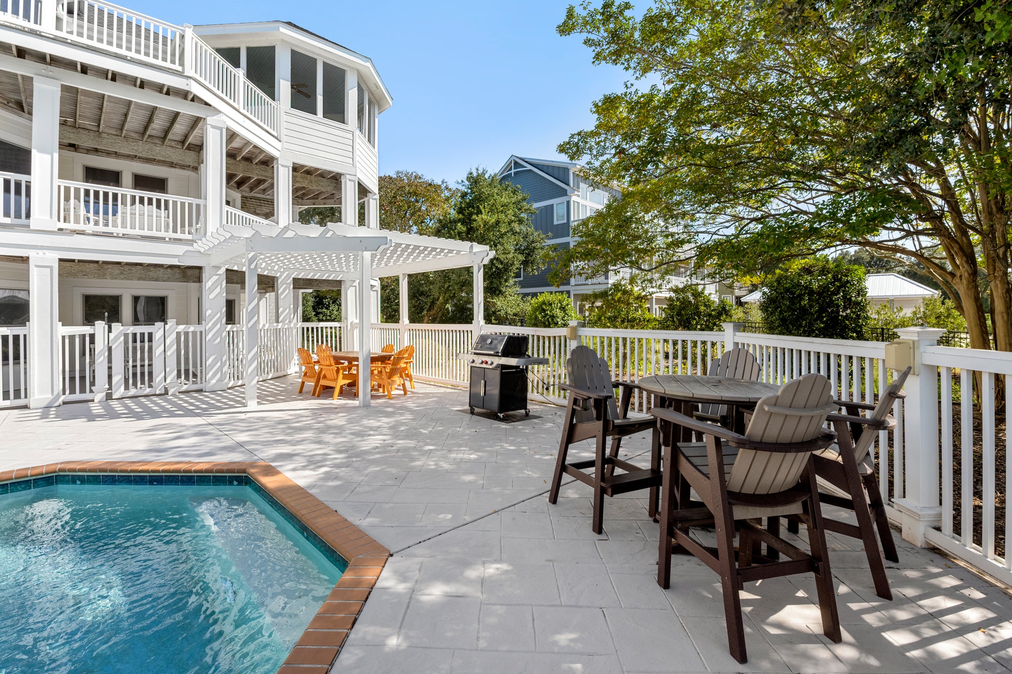 CC328: Wellfleet | Pool Area w/ Grill and Outdoor Dining Sets