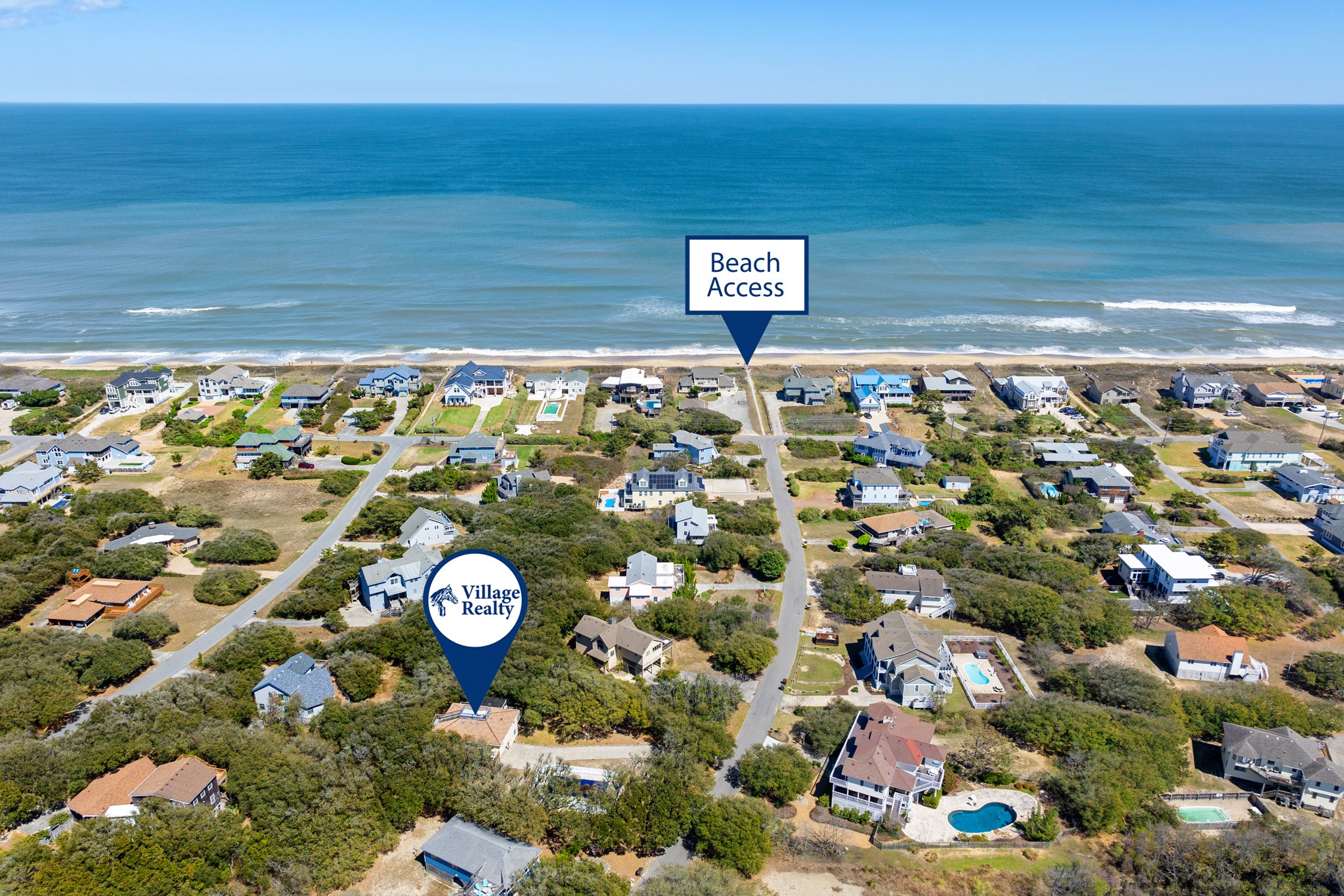 SH16: Southern Grove | Aerial View to Beach Access