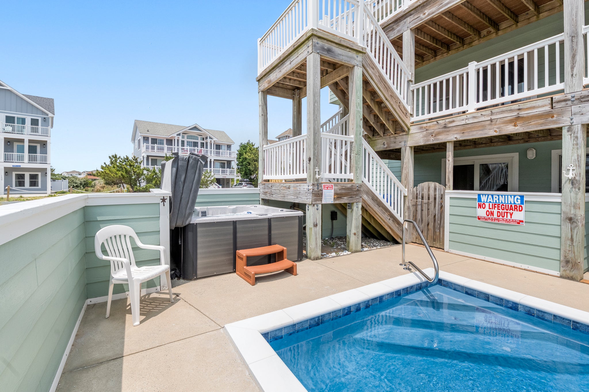 VOH125: Rest-A-Shore | Pool Area w/ Hot Tub